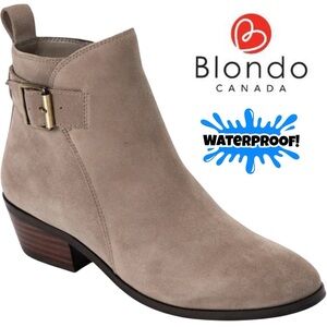 NWOB $150 Blondo Waterproof Mushroom Suede Ankle Boot